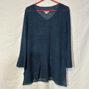 Cj Banks Sweater with Eyelets